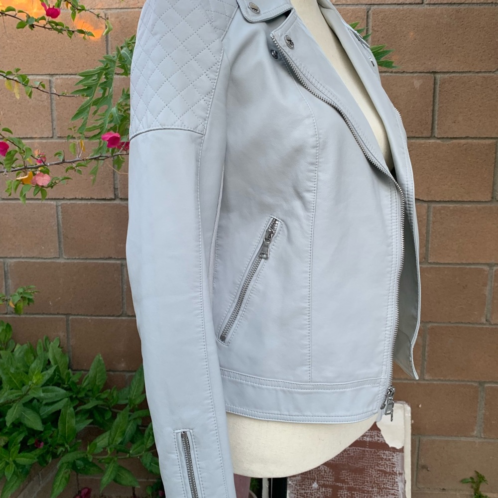 Express Light Gray Moto Jacket - Picture 4 of 8